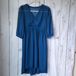 Anthropology HD in Paris  high-low blue dress